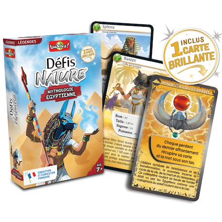 Jeu de cartes défis nature - mythologie égyptienne - fabriqué en france MULTICOLORE 2 - vertbaudet enfant 