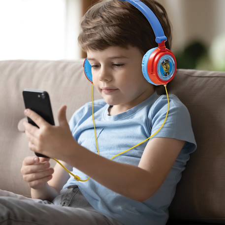 Casque stéréo filaire pliable pat' patrouille pour enfants avec limitation de volume d'écoute MULTICOLORE 5 - vertbaudet enfant 