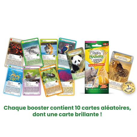 Jeu de cartes à collectionner défis nature protect - booster girafe d'afrique de l'ouest - forces de la nature - fabriqué en france MULTICOLORE 4 - vertbaudet enfant 