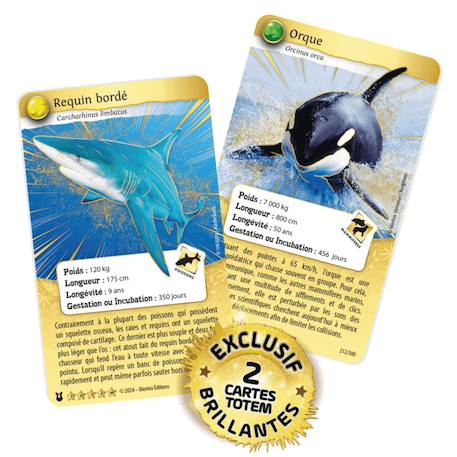 Jeu de cartes à collectionner défis nature protect - coffret 4 boosters - orque et requin - fabriqué en france MULTICOLORE 3 - vertbaudet enfant 