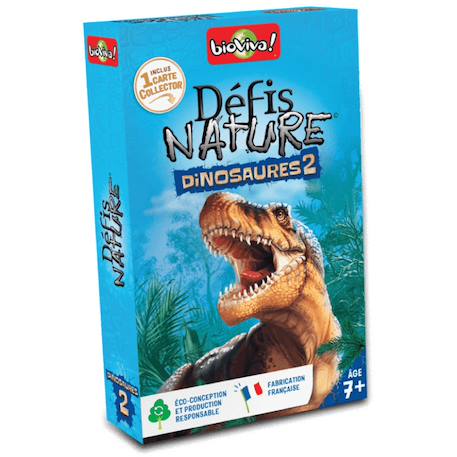 Jeu de cartes défis nature - dinosaures 2 - fabriqué en france MULTICOLORE 1 - vertbaudet enfant 