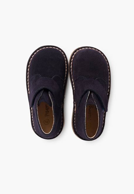 Suède desert boots bottines chukka à scratch pour enfants Bleu marine+Gris+Gris foncé+Marron+Noir+Sable+Taupe 5 - vertbaudet enfant 