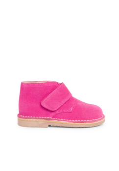 Chaussures-Suède desert boots bottines chukka à scratch pour enfants