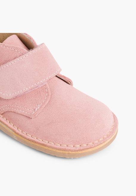 Suède desert boots bottines chukka à scratch pour enfants Rose claire 6 - vertbaudet enfant 