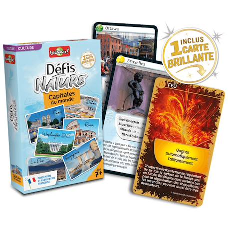 Jeu de cartes défis nature - capitales du monde - fabriqué en france MULTICOLORE 2 - vertbaudet enfant 
