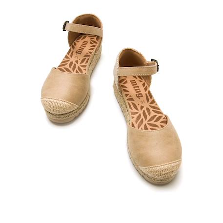 Sandales filles textile boucle Beige 4 - vertbaudet enfant 