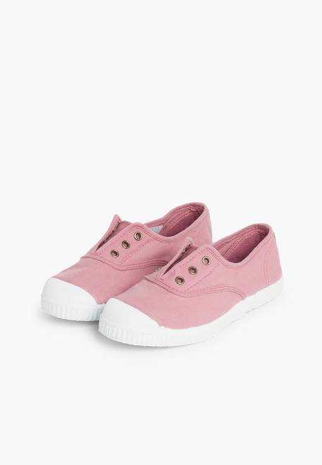 Tennis en toile avec bout caoutchouc sans lacets Rose+Rose bébé+Rose chewing-gum+Rose pâle 4 - vertbaudet enfant 