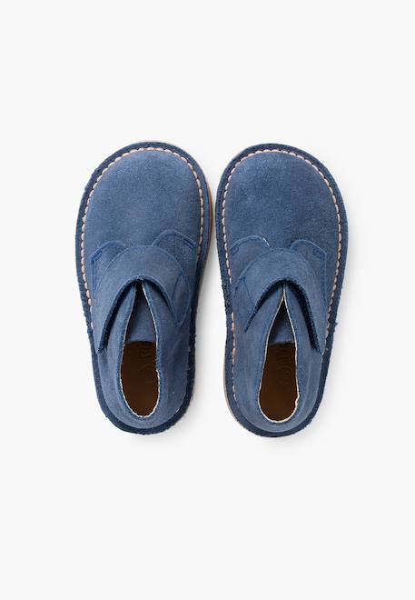 Suède desert boots bottines chukka à scratch pour enfants Bleu marine+Bleu moyen+Camel+Gris foncé+Marron+Noir+Taupe 11 - vertbaudet enfant 