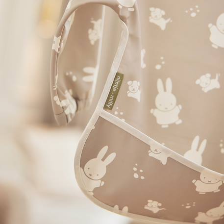 Bavoir à manches imperméable Blanc, marron clair+Blanc, rose, bleu+Bleu, blanc+Nougat miffy+Rose tendre+Vert, blanc 25 - vertbaudet enfant 