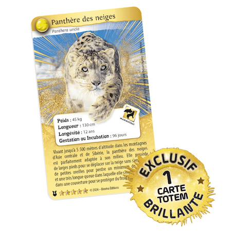 Jeu de cartes à collectionner défis nature protect - pack de démarrage - panthère des neiges - fabriqué en france MULTICOLORE 3 - vertbaudet enfant 