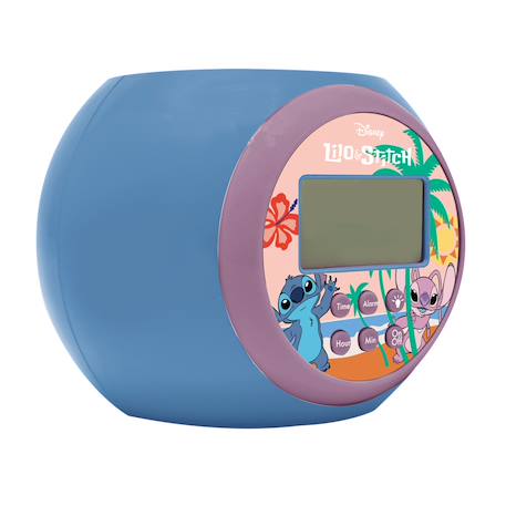 Réveil projecteur Stitch avec Fonction Alarme, veilleuse, écran LCD, à piles MULTICOLORE 2 - vertbaudet enfant 