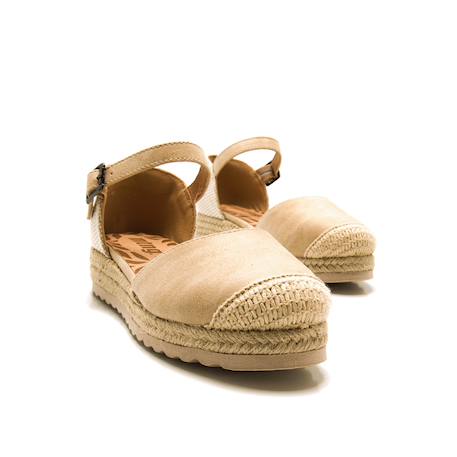 Sandales filles textile boucle Beige 6 - vertbaudet enfant 