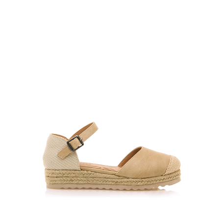Sandales filles textile boucle Beige 1 - vertbaudet enfant 