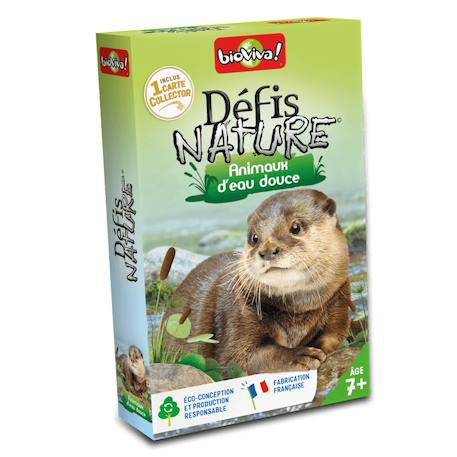 Jeu de cartes défis nature - animaux d'eau douce - fabriqué en france MULTICOLORE 1 - vertbaudet enfant 