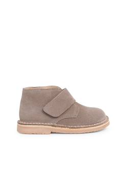 Chaussures-Suède desert boots bottines chukka à scratch pour enfants