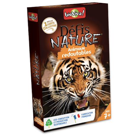 Jeu de cartes défis nature - animaux redoutables - fabriqué en france MULTICOLORE 1 - vertbaudet enfant 