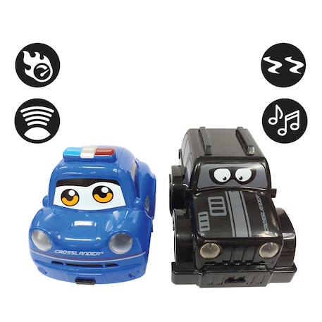 Crosslander twin – set de voiture télécommandée policier et voleur Multicolore 2 - vertbaudet enfant 