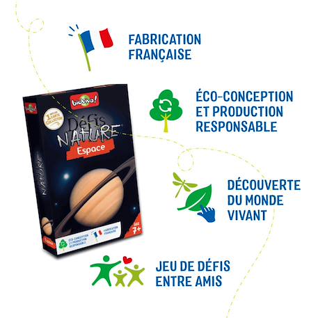 Jeu de cartes défis nature - espace - fabriqué en france MULTICOLORE 6 - vertbaudet enfant 