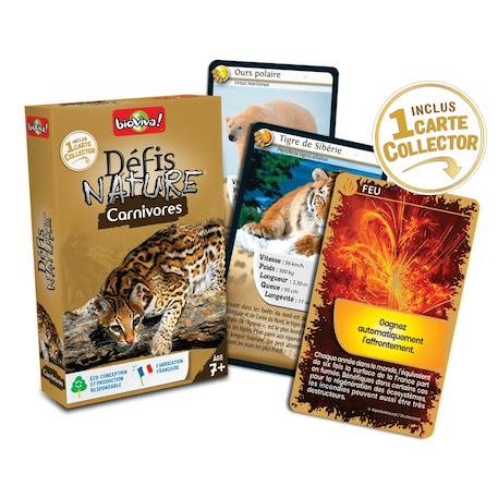 Jeu de cartes défis nature - carnivores  - fabriqué en france MULTICOLORE 2 - vertbaudet enfant 
