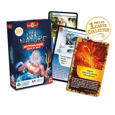 Jeu de cartes défis nature - mythologie héros et dieux - fabriqué en france MULTICOLORE 2 - vertbaudet enfant 