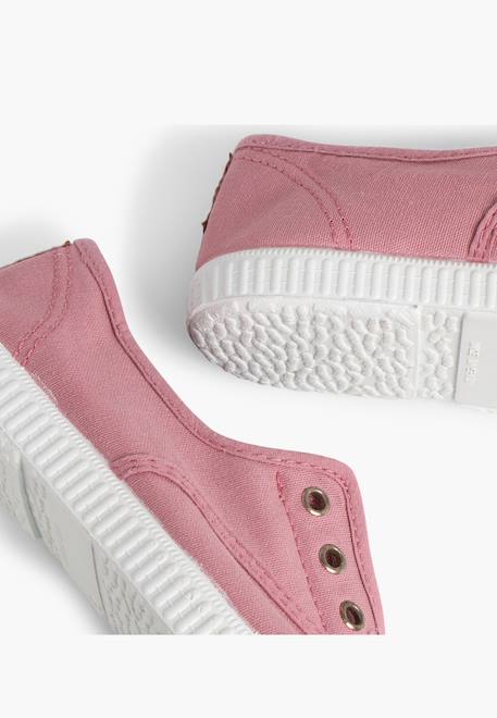 Tennis en toile avec bout caoutchouc sans lacets Rose+Rose bébé+Rose chewing-gum+Rose pâle 6 - vertbaudet enfant 