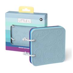 Jouet-Premier âge-Livre de bain en silicone bleu
