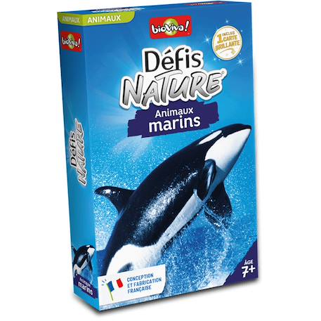 Jeu de cartes défis nature - animaux marins  - fabriqué en france MULTICOLORE 1 - vertbaudet enfant 