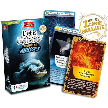 Jeu de cartes défis nature - monstres des abysses - fabriqué en france MULTICOLORE 2 - vertbaudet enfant 