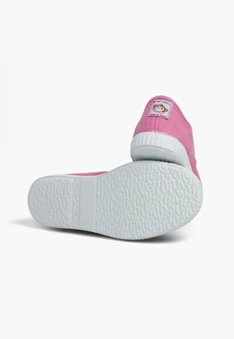 Tennis en toile avec bout caoutchouc sans lacets Rose+Rose bébé+Rose chewing-gum+Rose pâle 15 - vertbaudet enfant 