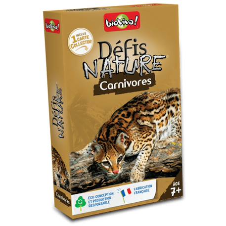 Jeu de cartes défis nature - carnivores  - fabriqué en france MULTICOLORE 1 - vertbaudet enfant 