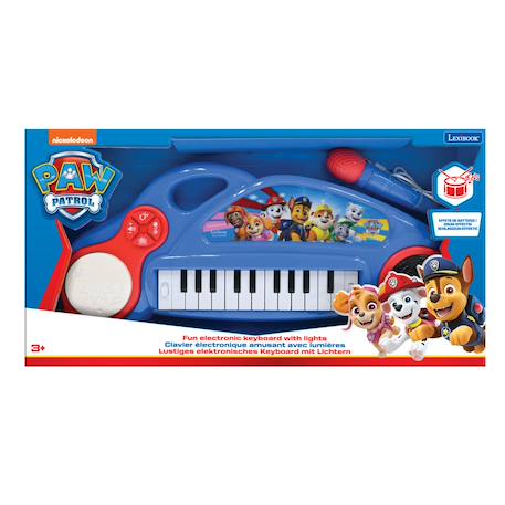 Piano électronique la pat patrouille avec effets lumineux et microphone Bleu 4 - vertbaudet enfant 