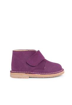 Chaussures-Suède desert boots bottines chukka à scratch pour enfants