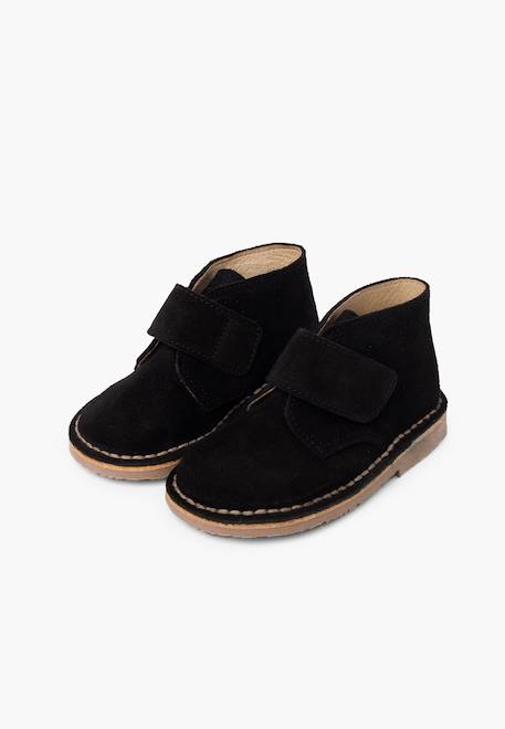 Suède desert boots bottines chukka à scratch pour enfants Bleu marine+Gris+Gris foncé+Marron+Noir+Sable+Taupe 28 - vertbaudet enfant 
