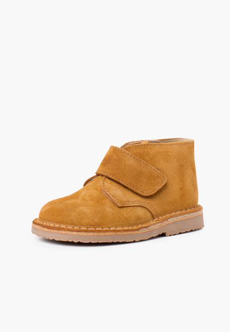 Suède desert boots bottines chukka à scratch pour enfants Bleu marine+Bleu moyen+Camel+Gris foncé+Marron+Noir+Taupe 14 - vertbaudet enfant 