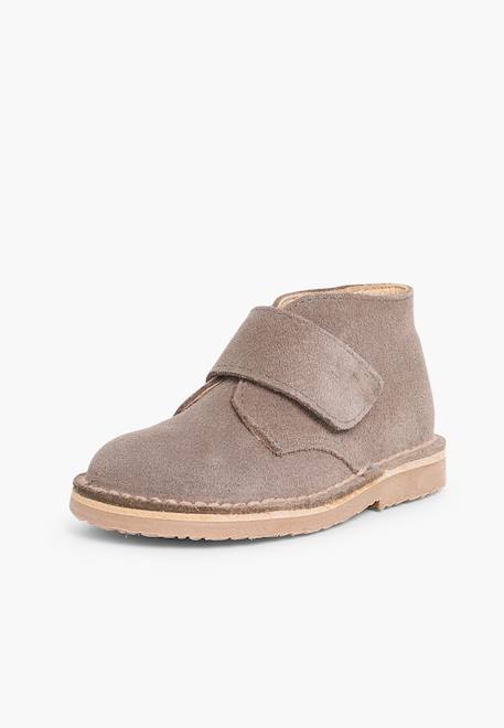 Suède desert boots bottines chukka à scratch pour enfants Bleu marine+Gris+Gris foncé+Marron+Noir+Sable+Taupe 8 - vertbaudet enfant 