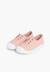 Tennis en toile avec bout caoutchouc sans lacets Rose+Rose bébé+Rose pâle 16 - vertbaudet enfant 