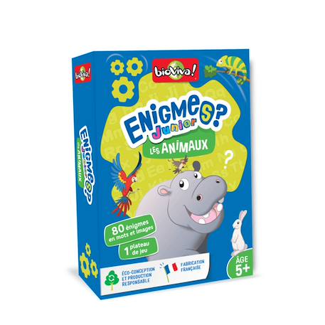 Jeu de cartes enigmes junior - les animaux - fabriqué en france MULTICOLORE 1 - vertbaudet enfant 