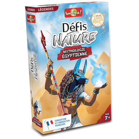 Jeu de cartes défis nature - mythologie égyptienne - fabriqué en france MULTICOLORE 1 - vertbaudet enfant 