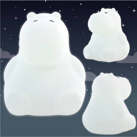 Grande veilleuse hippopotame Blanc 4 - vertbaudet enfant 