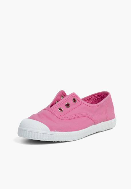Tennis en toile avec bout caoutchouc sans lacets Rose+Rose bébé+Rose chewing-gum+Rose pâle 14 - vertbaudet enfant 
