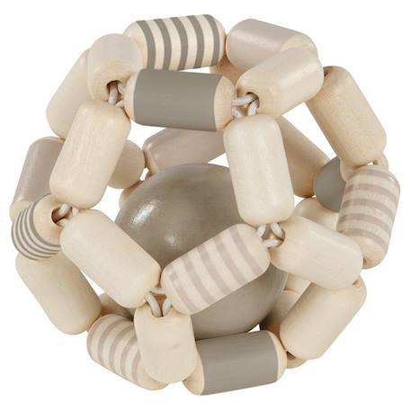 Hochet balle flexible gris blanc Gris 1 - vertbaudet enfant 