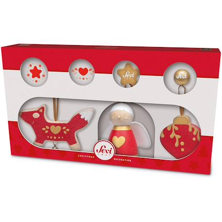 Set déco noël 3 pcs Rouge 1 - vertbaudet enfant 