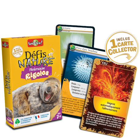 Jeu de cartes défis nature - animaux rigolos - fabriqué en france MULTICOLORE 2 - vertbaudet enfant 