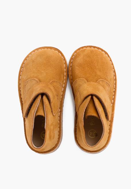 Suède desert boots bottines chukka à scratch pour enfants Bleu marine+Bleu moyen+Camel+Gris foncé+Marron+Noir+Taupe 17 - vertbaudet enfant 