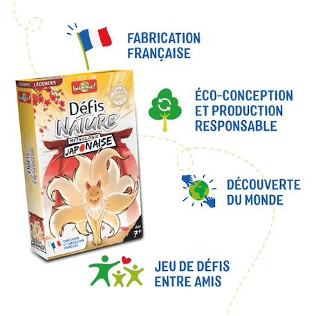 Jeu de cartes défis nature - mythologie japonaise - fabriqué en france MULTICOLORE 4 - vertbaudet enfant 