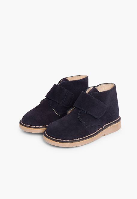 Suède desert boots bottines chukka à scratch pour enfants Bleu marine+Bleu moyen+Camel+Gris foncé+Marron+Noir+Taupe 4 - vertbaudet enfant 