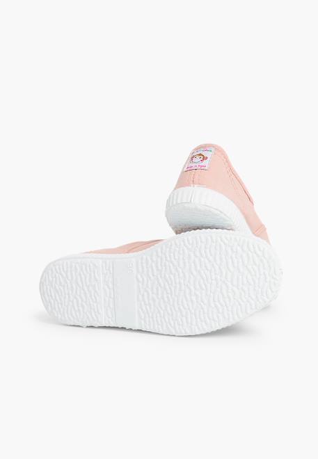 Tennis en toile avec bout caoutchouc sans lacets Rose+Rose bébé+Rose chewing-gum+Rose pâle 21 - vertbaudet enfant 
