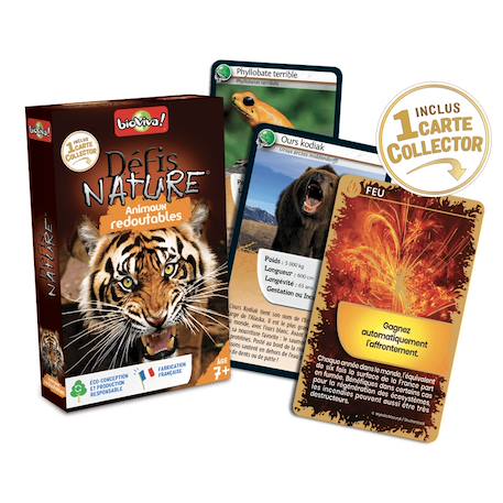 Jeu de cartes défis nature - animaux redoutables - fabriqué en france MULTICOLORE 2 - vertbaudet enfant 