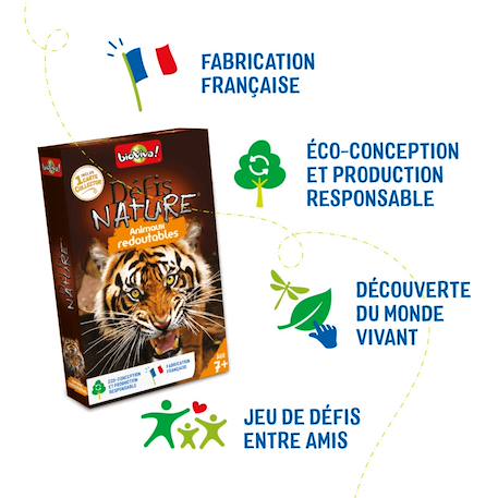 Jeu de cartes défis nature - animaux redoutables - fabriqué en france MULTICOLORE 6 - vertbaudet enfant 