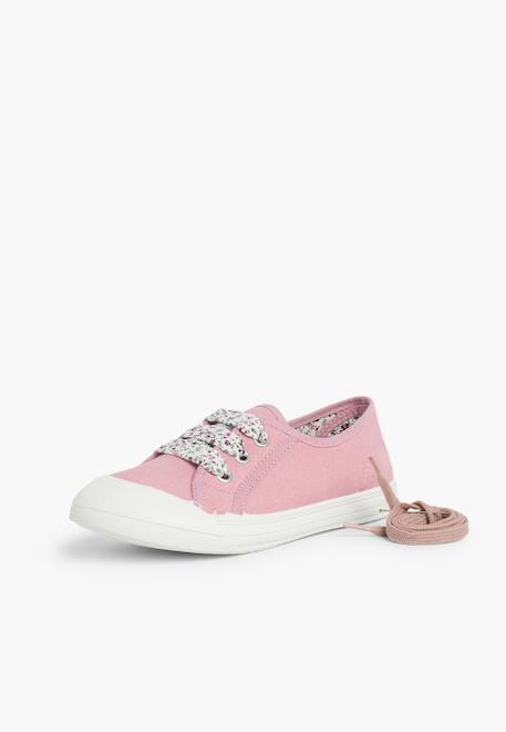 Tennis en toile avec lacets Rose 3 - vertbaudet enfant 